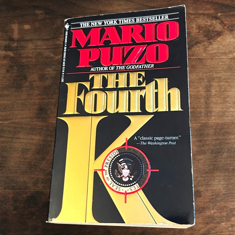 Book The Fourth K By Mario Puzo Godfather Thriller Paperback